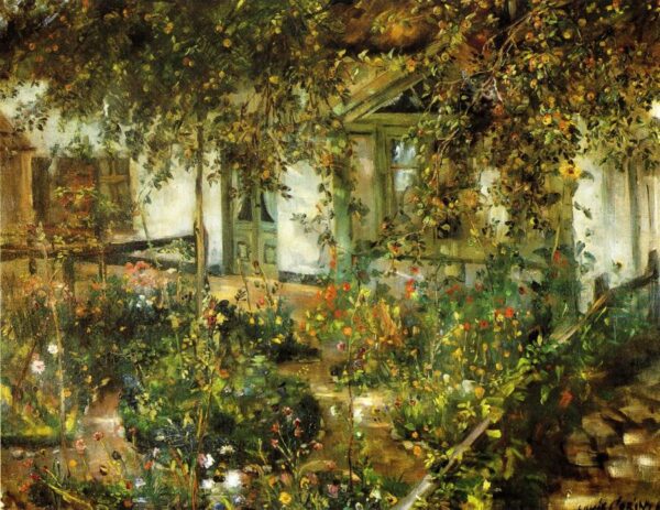 Farmyard in Bloom by Lovis Corinth, hand-painted oil painting reproduction