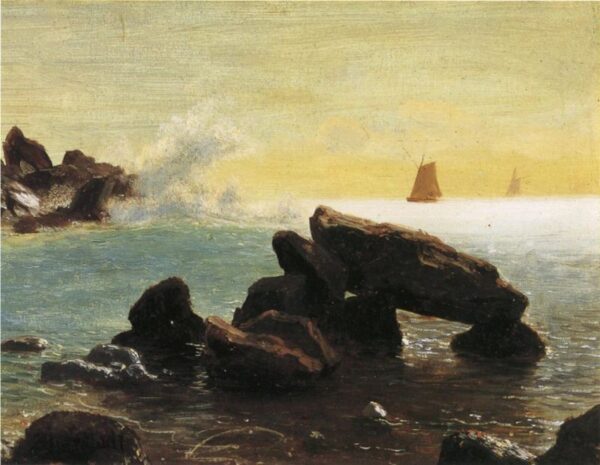 Farralon Islands, California by Albert Bierstadt, hand-painted oil painting reproduction