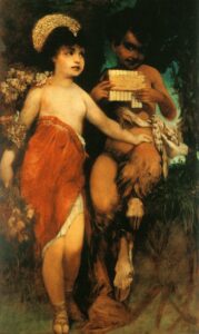 Faun and Nymph (Pan and Flora) by Hans Makart, hand-painted oil painting reproduction