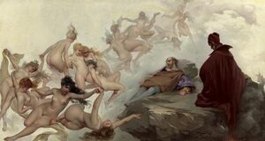 Faust und Mephisto by Luis Ricardo Falero, hand-painted oil painting reproduction