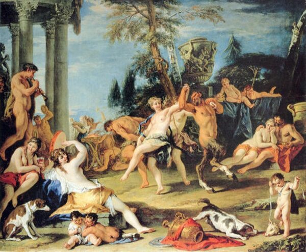 Feast in Honour of Pan by Sebastiano Ricci, hand-painted oil painting reproduction
