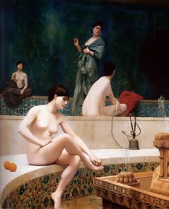 A Bath, Woman Bathing Her Feet by Jean-Léon Gérôme, hand-painted oil painting reproduction