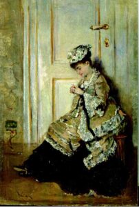 Female in Interior by Theodor Aman, hand-painted oil painting reproduction