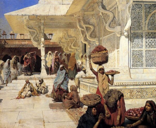 Festival At Fatehpur Sikri by Edwin Lord Weeks, hand-painted oil painting reproduction