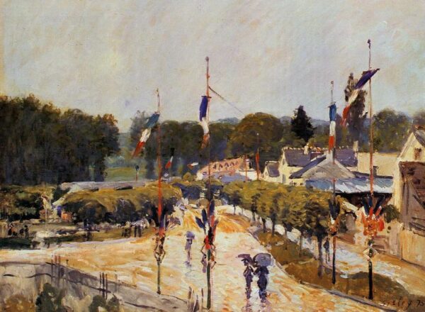 Fete Day at Marly-le-Roi by Alfred Sisley, hand-painted oil painting reproduction