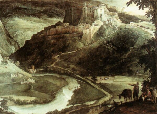 Feudo di Rocca Sinibalda by Paul Bril, hand-painted oil painting reproduction