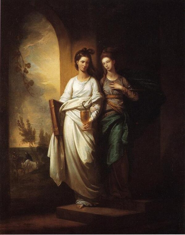 Fidelia and Speranza by Benjamin West, hand-painted oil painting reproduction