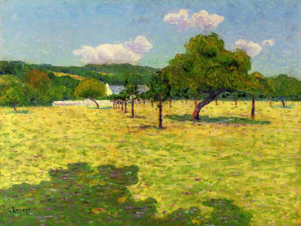Field and Hills by Gustave Loiseau, hand-painted oil reproduction