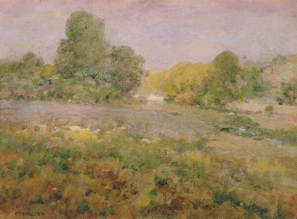 Field of Varicolored Grasses in Late Summer by William Henry Holmes, hand-painted oil painting reproduction