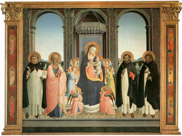 Fiesole Triptych by Fra Angelico, hand-painted oil painting reproduction
