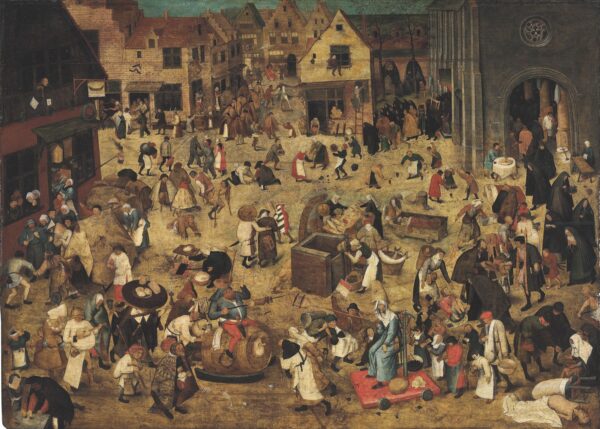 Fight Between Carnival and Lent by Pieter Brueghel the Younger, hand-painted oil painting reproduction
