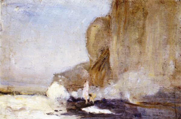 Figures on a aRocky Promontory Dieppe by Charles Conder, hand-painted oil painting reproduction