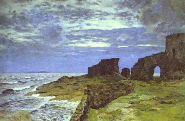 Remains Of The Past, Twilight, Finland by Isaac Levitan, hand-painted oil painting reproduction