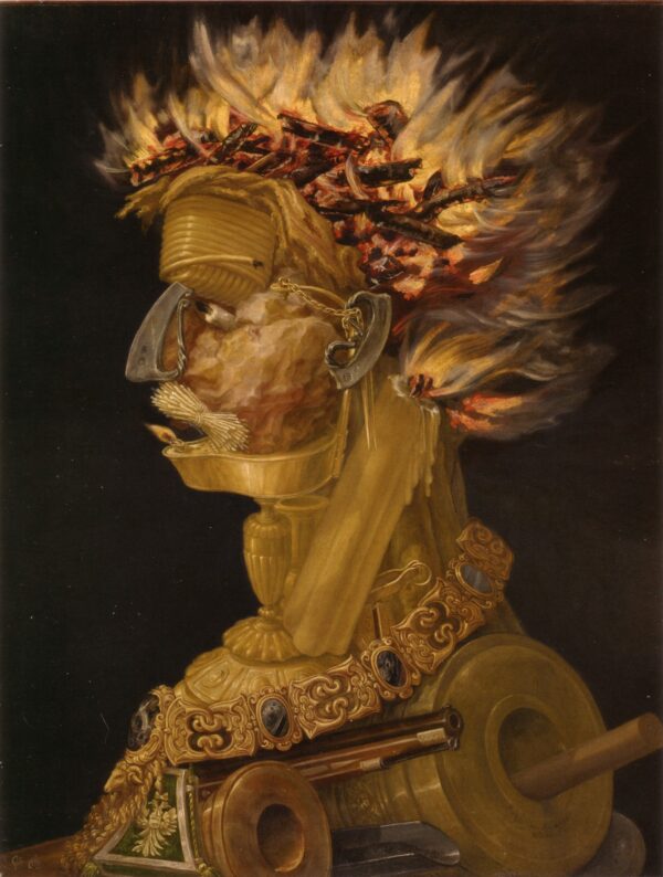 Fire by Giuseppe Arcimboldo, hand-painted oil painting reproduction