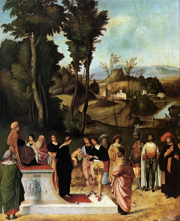 Moses Undergoing Trial by Fire by Giorgione, hand-painted oil painting reproduction