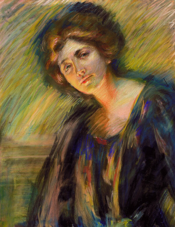 Firelight by Alice Pike Barney, hand-painted oil painting reproduction