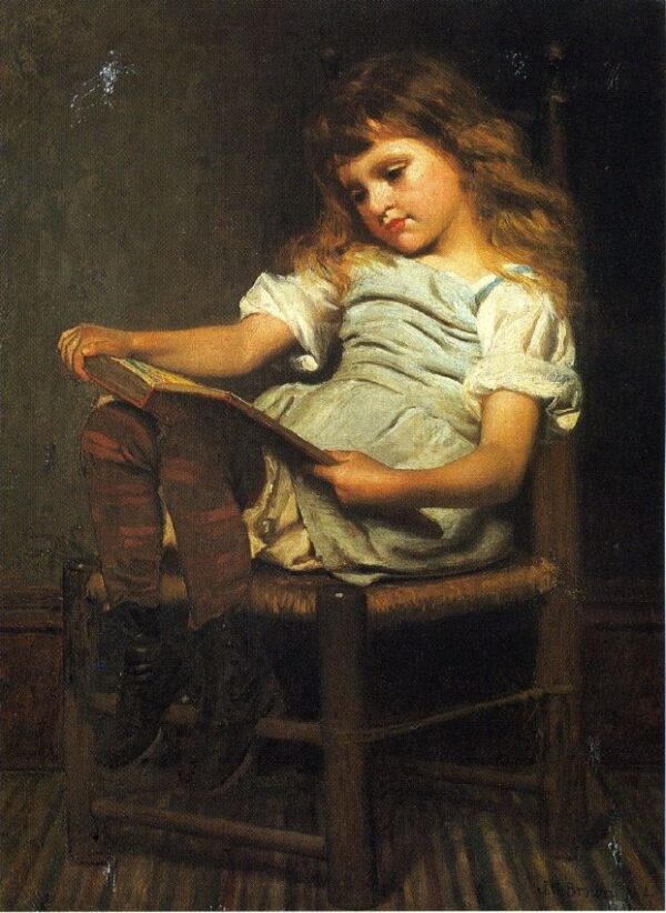First Reader by John G Brown, hand-painted oil painting reproduction