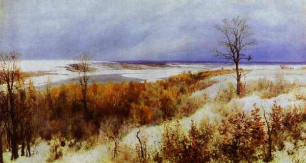 First Snow by Vasiliy Polenov, hand-painted oil painting reproduction