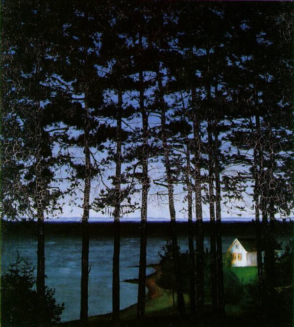Fisherman’s Cottage by Harald Sohlberg, hand-painted oil painting reproduction