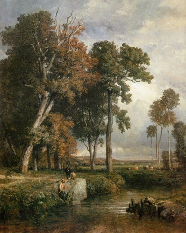 Fishermen by Constant Troyon, hand-painted oil painting reproduction