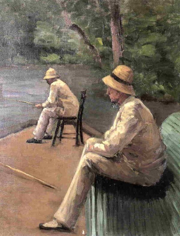 Fishermen on the Banks of the Yerres by Gustave Caillebotte, hand-painted oil painting reproduction