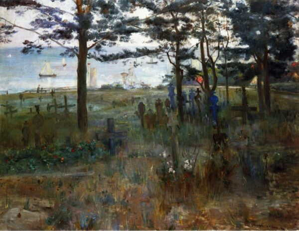 Fishermen’s Cemetery at Nidden by Lovis Corinth, hand-painted oil painting reproduction