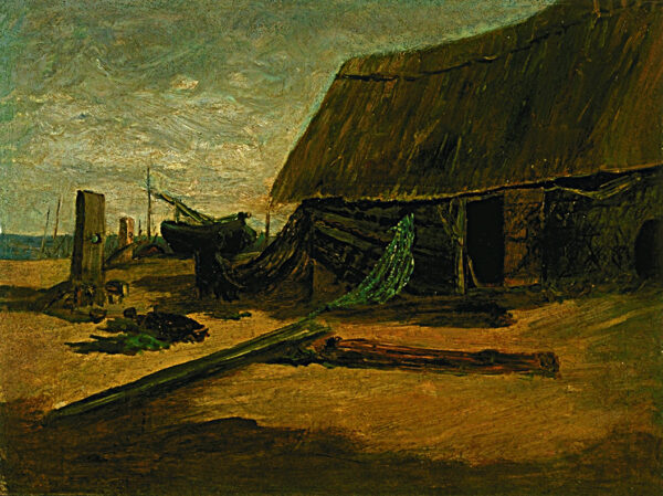 Fishing Shacks by Edward Mitchell Bannister, hand-painted oil painting reproduction