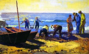 Fishing at Laguna by Franz Bischoff, hand-painted oil painting reproduction