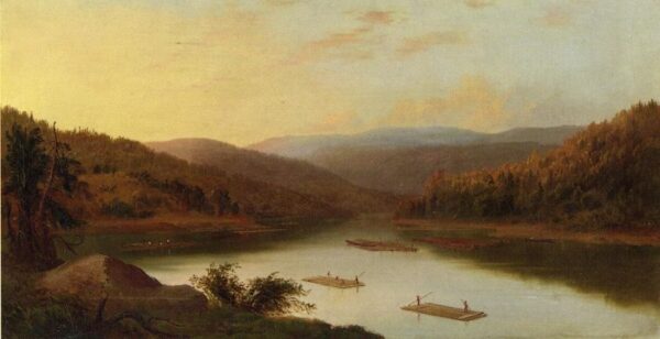 Flatboat Men by Robert Scott Duncanson, hand-painted oil painting reproduction