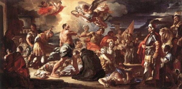The Martyrdom of Saints Placidus and Flavia by Francesco Solimena, hand-painted oil painting reproduction