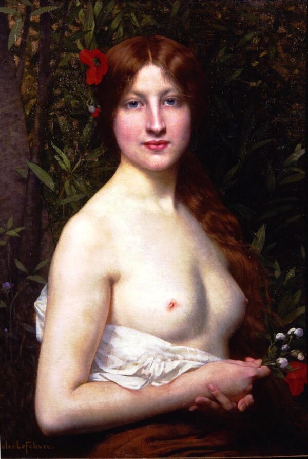 Fleurs des Champs by Jules Joseph Lefebvre, hand-painted oil painting reproduction