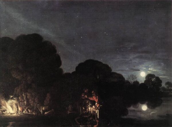 Flight into Egypt by Adam Elsheimer, hand-painted oil painting reproduction