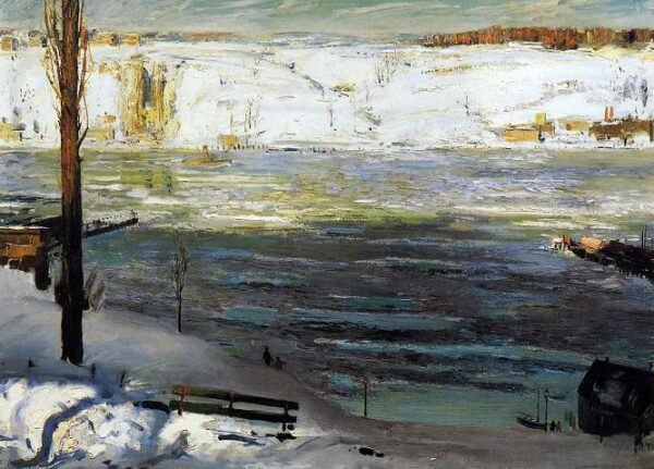 Floating Ice by George Bellows, hand-painted oil painting reproduction