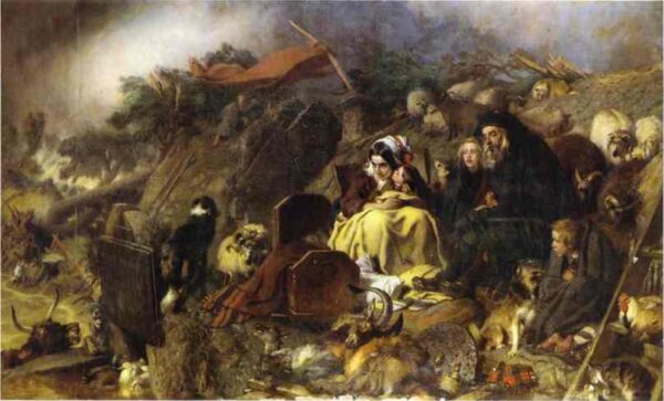 Flood In The Highlands by Sir Edwin Landseer, hand-painted oil painting reproduction