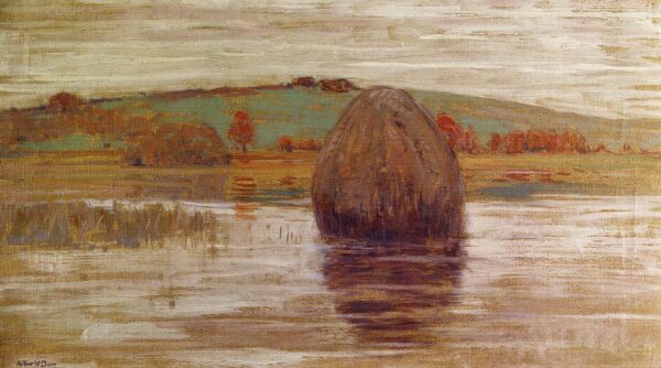 Flood Tide Ipswich Marshes Massachusetts 1900 by Arthur Wesley Dow, hand-painted oil painting reproduction