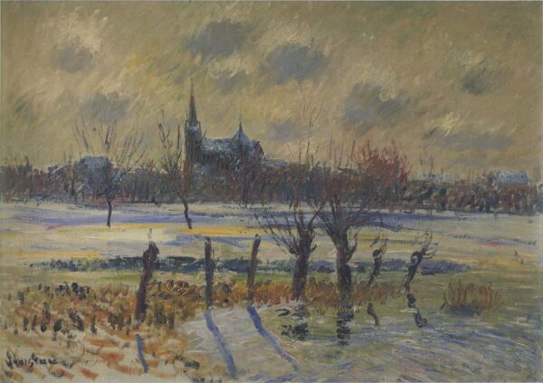 Flood at Nantes by Gustave Loiseau, hand-painted oil painting reproduction