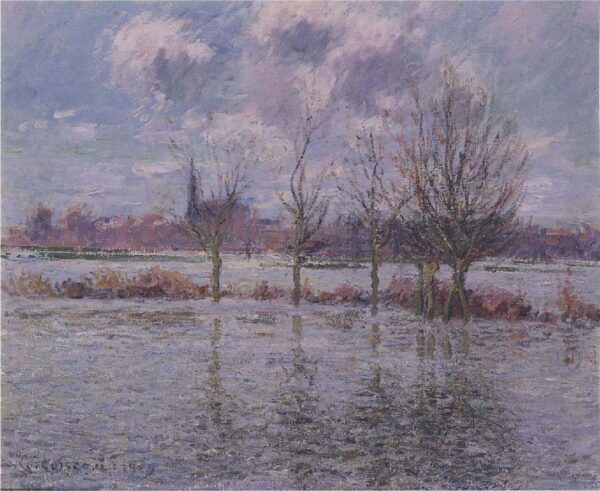 Flood near Nantes by Gustave Loiseau, hand-painted oil painting reproduction