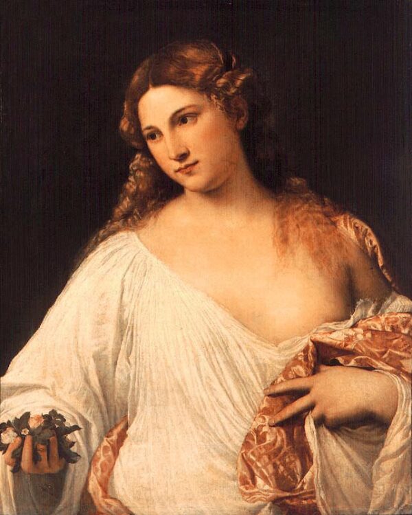 Flora N by Titian, hand-painted oil painting reproduction