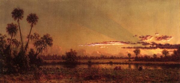 Florida Sunset by Martin Johnson Heade, hand-painted oil painting reproduction