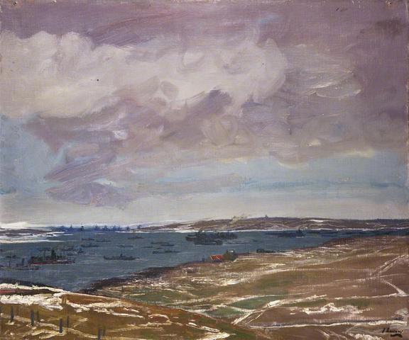 Flotta and Weddel Sound by John Lavery, hand-painted oil reproduction