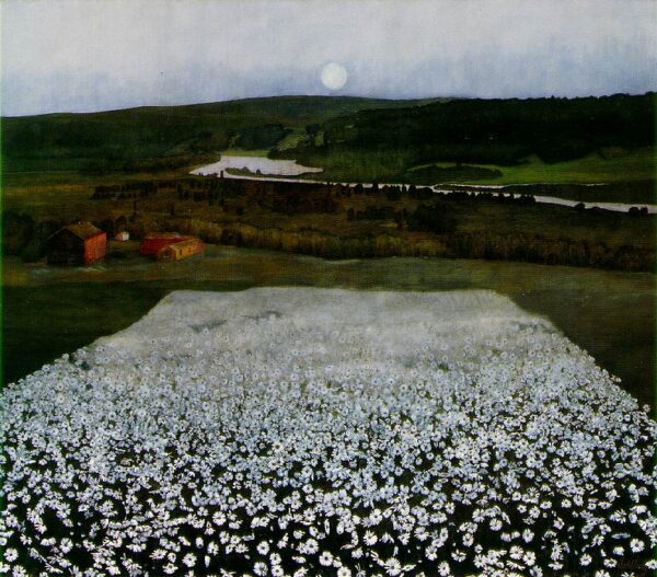 Flower Meadow in the North by Harald Sohlberg, hand-painted oil painting reproduction