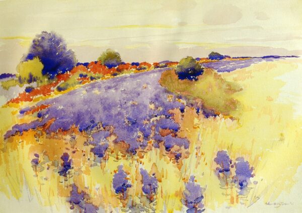 Flowering Field 1895 by Arthur Wesley Dow, hand-painted oil painting reproduction