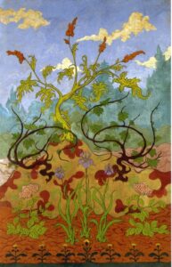 Iris and Large Yellow and Mauve Flowers by Paul Ranson, hand-painted oil painting reproduction
