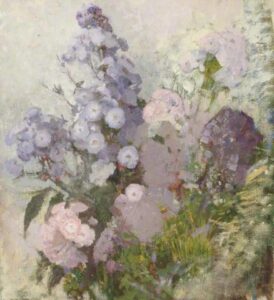 Flowers Growing in Rocks by Benjamin Haughton, hand-painted oil painting reproduction
