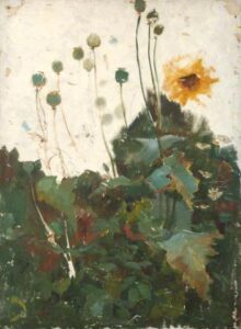 Flowers and Poppy Heads by Benjamin Haughton, hand-painted oil painting reproduction