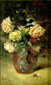 Flowers in Vase by Theodor Aman, hand-painted oil painting reproduction