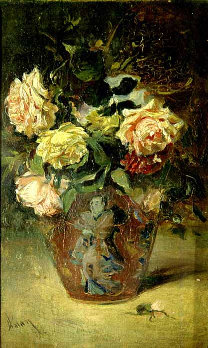 Flowers in Vase by Theodor Aman, hand-painted oil reproduction