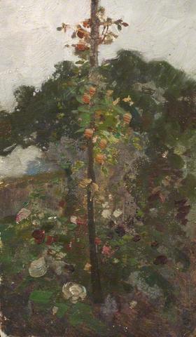 Flowers in a Garden by Benjamin Haughton, hand-painted oil reproduction