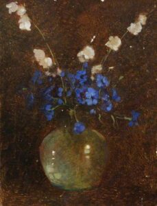 Flowers in a Glass Vase by Benjamin Haughton, hand-painted oil painting reproduction