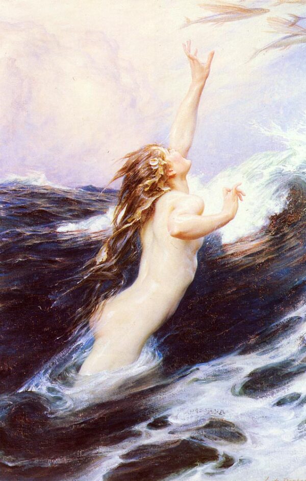 Flying Fish by Herbert Draper, hand-painted oil painting reproduction